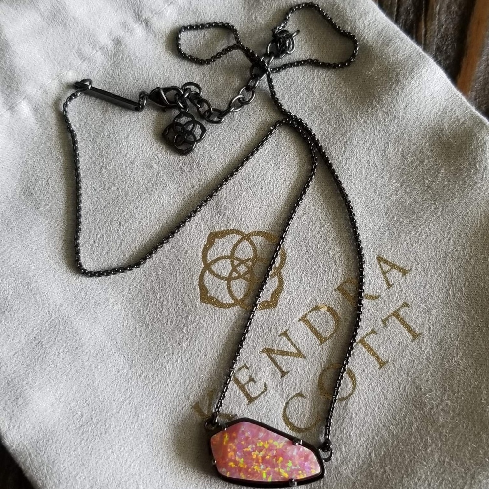 Kendra Scott Custom Gunmetal Coral Opal Cami